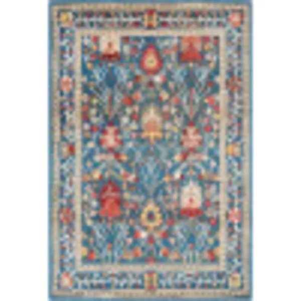 Artistic Weavers Hearthfire Traditional Oriental Area Rug 7 ft 10 in x 9 ft 10 in White RedNavyKhaki 5 ft 1 in x 7 ft 5 in