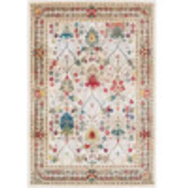 Artistic Weavers Hearthfire Traditional Oriental Area Rug 7 ft 10 in x 9 ft 10 in White RedRed Neutral 5 ft 1 in x 7 ft 5 in