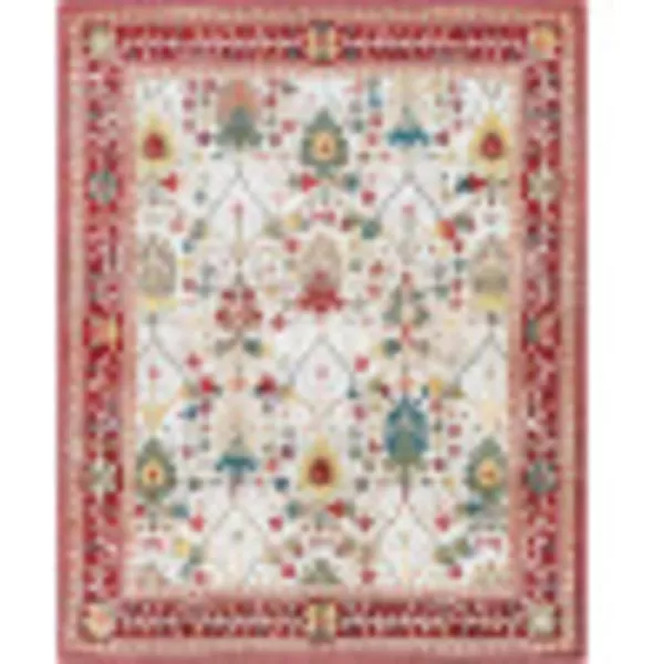 Artistic Weavers Hearthfire Traditional Oriental Area Rug 7 ft 10 in x 9 ft 10 in White RedWhite Red 7 ft 10 in x 9 ft 10 in