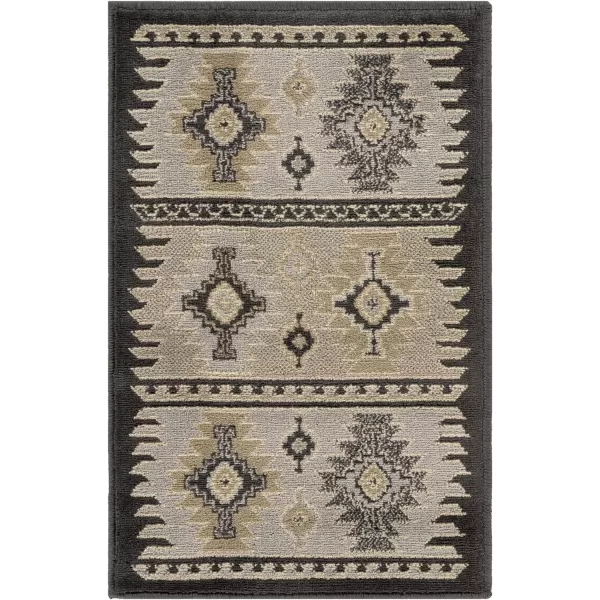 Artistic Weavers Hepburn Area Rugs 710 x 112 BlackBlack 1 ft 10 in x 2 ft 11 in