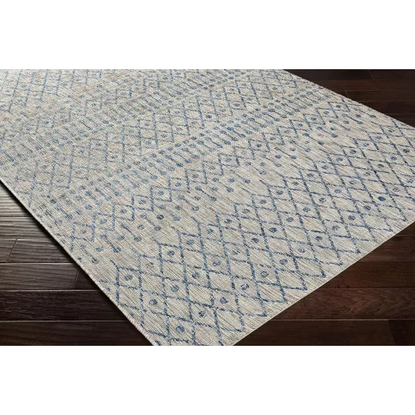 Artistic Weavers Hinata Bohemian Outdoor Area Rug 67 Square Black2 x 211 Blue