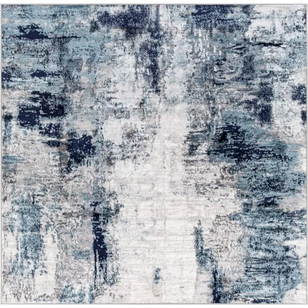 Artistic Weavers Houda Modern Abstract Area Rug67 Square Aqua