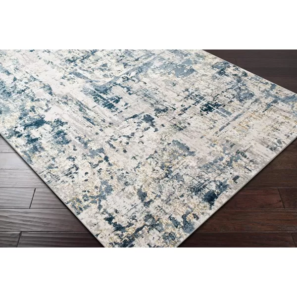 Artistic Weavers Jameela Modern Abstract Area Rug Silver GrayT 53 x 73Denim  Beige 2 X 211