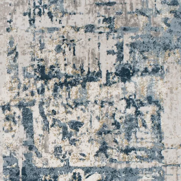 Artistic Weavers Jameela Modern Abstract Area Rug Silver GrayT 53 x 73Denim  Beige 710 X 102