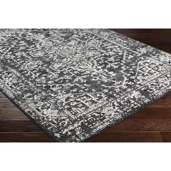 Artistic Weavers Janine Vintage Medallion Area Rug12 x 18GreyBlack 2 x 3