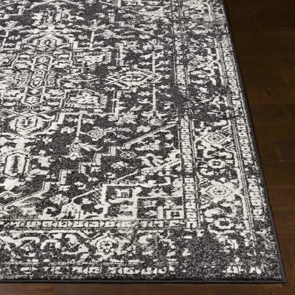 Artistic Weavers Janine Vintage Medallion Area Rug12 x 18GreyBlack 2 x 3