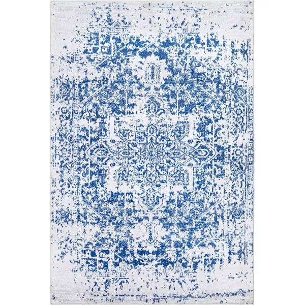 Artistic Weavers Janine Vintage Medallion Area Rug12 x 18GreyBlueWhite 3 x 5