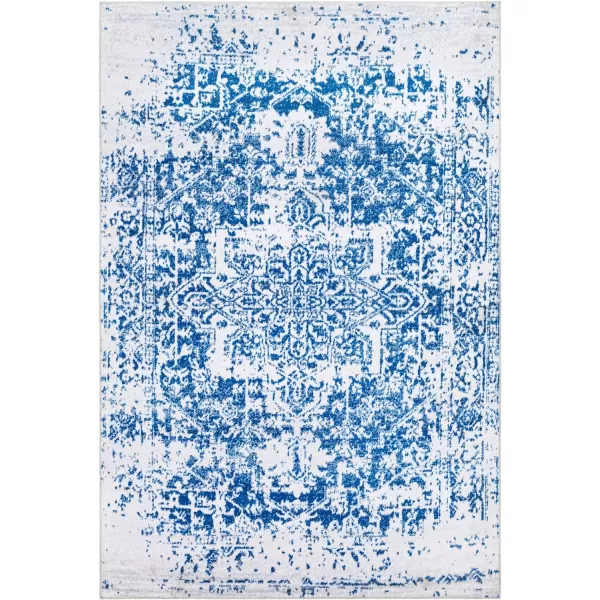 Artistic Weavers Janine Vintage Medallion Area Rug12 x 18GreyBlueWhite 3 x 5