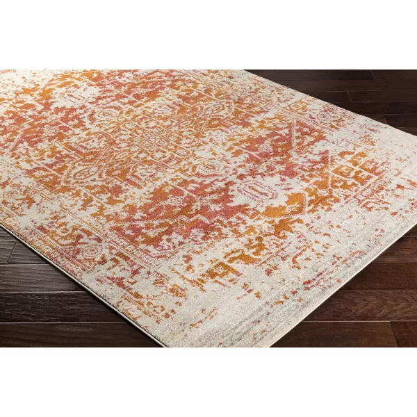 Artistic Weavers Janine Vintage Medallion Area Rug12 x 18GreyBurnt Orange 2 x 3