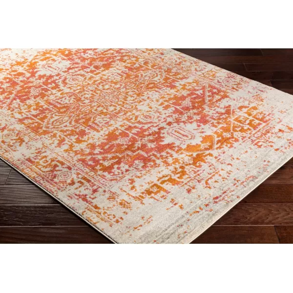 Artistic Weavers Janine Vintage Medallion Area Rug12 x 18GreyBurnt Orange 2 x 3