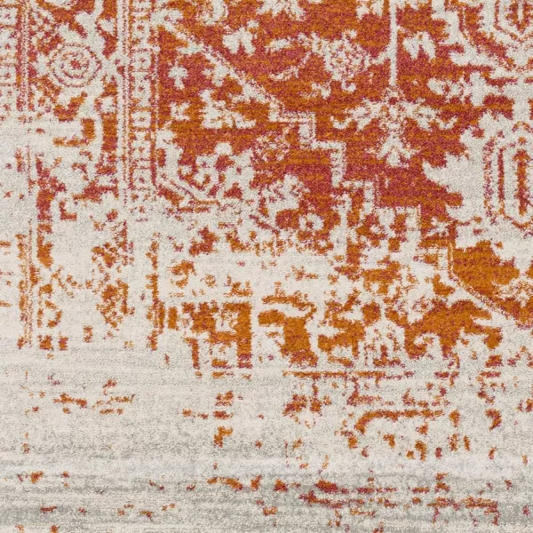 Artistic Weavers Janine Vintage Medallion Area Rug12 x 18GreyBurnt Orange 2 x 3