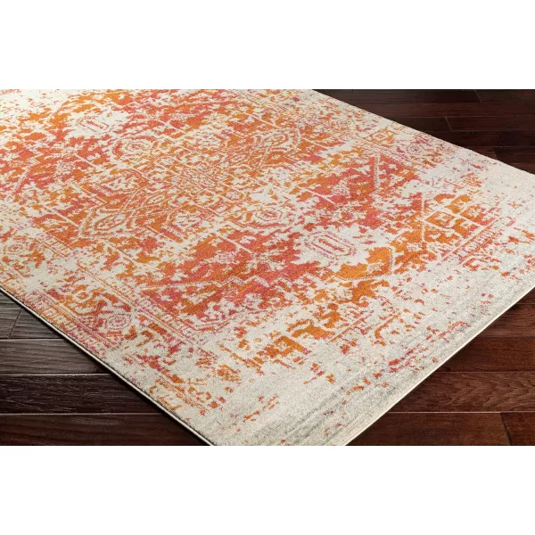 Artistic Weavers Janine Vintage Medallion Area Rug12 x 18GreyBurnt Orange 67 x 9