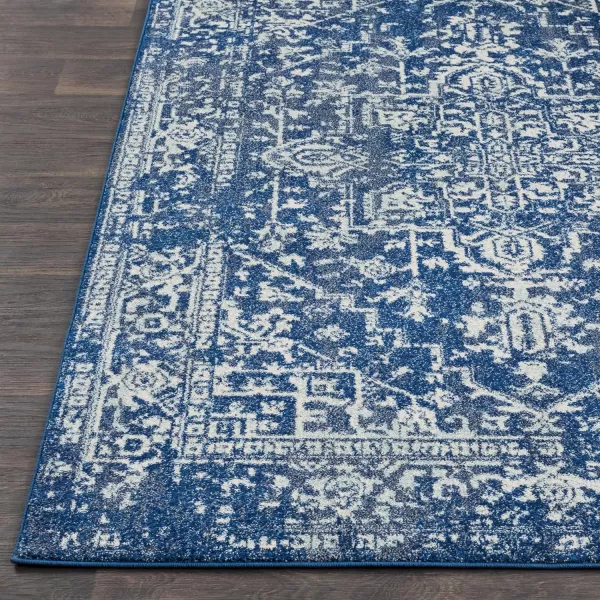 Artistic Weavers Janine Vintage Medallion Area Rug12 x 18GreyDark Blue 2 x 3