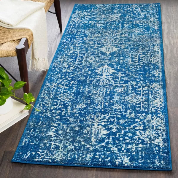 Artistic Weavers Janine Vintage Medallion Area Rug12 x 18GreyDark Blue 27 x 73