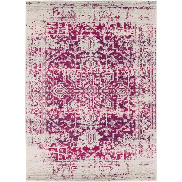 Artistic Weavers Janine Vintage Medallion Area Rug12 x 18GreyDark Purple 2 x 3