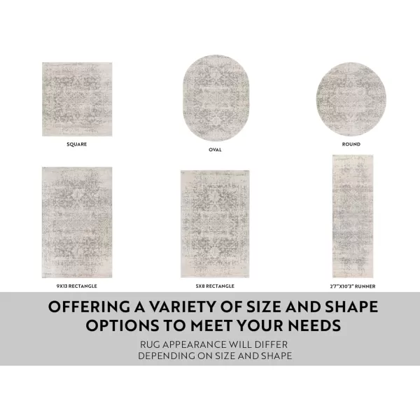 Artistic Weavers Janine Vintage Medallion Area Rug12 x 18GreyGrey 27 x 103