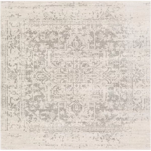 Artistic Weavers Janine Vintage Medallion Area Rug12 x 18GreyGrey 67 Square