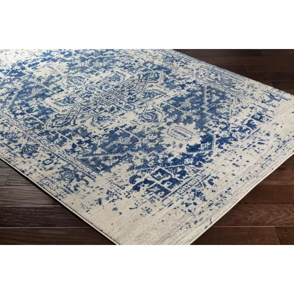 Artistic Weavers Janine Vintage Medallion Area Rug12 x 18GreyNavy 10 x 14