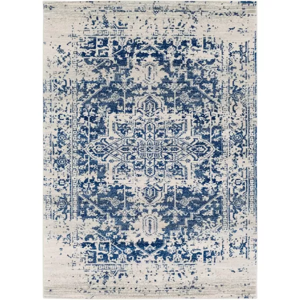 Artistic Weavers Janine Vintage Medallion Area Rug12 x 18GreyNavy 12 x 15