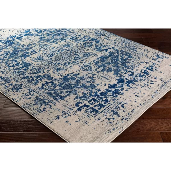 Artistic Weavers Janine Vintage Medallion Area Rug12 x 18GreyNavy 12 x 15