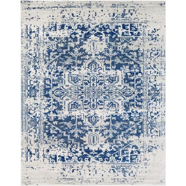 Artistic Weavers Janine Vintage Medallion Area Rug12 x 18GreyNavy 710 x 103