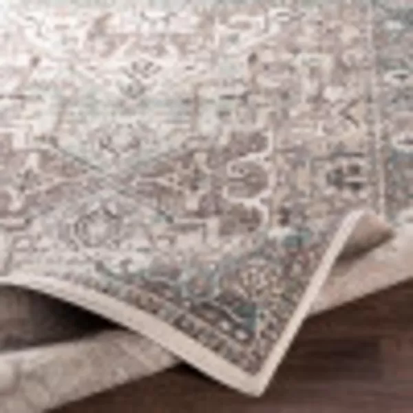 Artistic Weavers Javan BrickCharcoal Area Rug 710 x 10352 x 7 Aqua  Charcoal