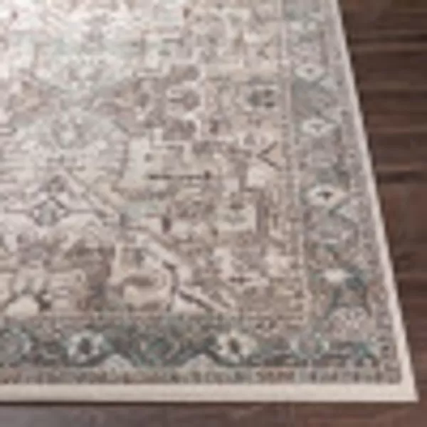 Artistic Weavers Javan BrickCharcoal Area Rug 710 x 10352 x 7 Aqua  Charcoal