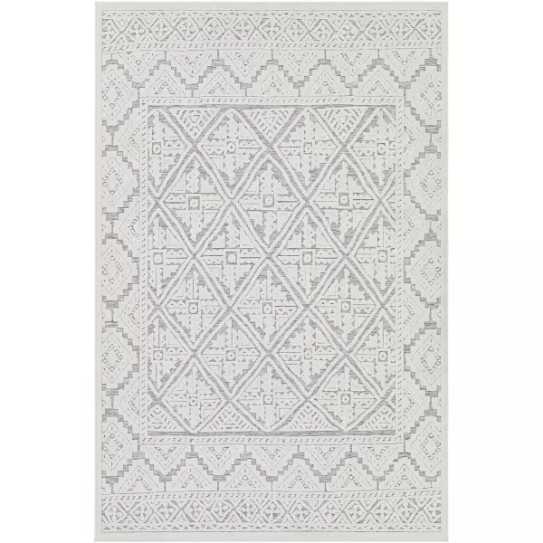 Artistic Weavers Jonah Outdoor Bohemian Area Rug 53 x 73 Cream53 x 73 Medium Gray