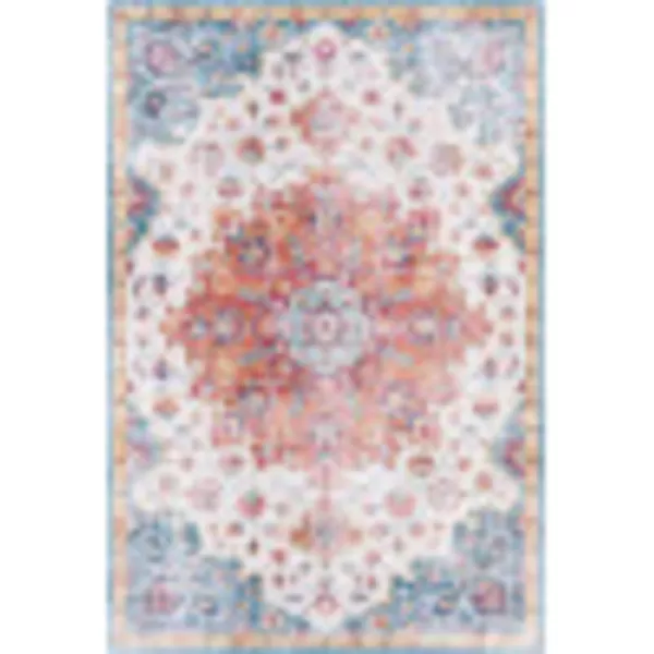 Artistic Weavers Judit Medallion Oriental Area Rug 5 x 76 GreyBlue36 x 56 RedIvory