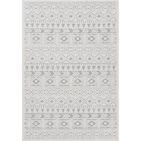 Artistic Weavers Keshori Outdoor Bohemian Area Rug 53 x 73 Cream53 x 73 Medium Gray