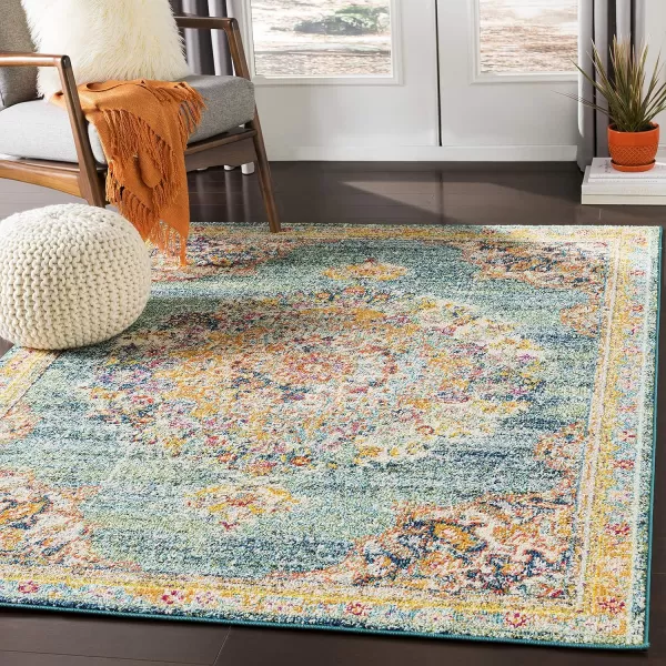 Artistic Weavers Kimber Area Rug 53 Round Gray and Teal2 x 3 Gray and Teal