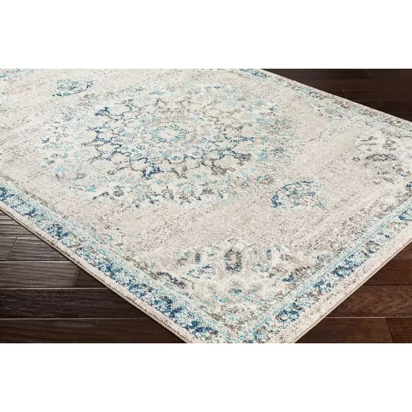 Artistic Weavers Kimber Area Rug 53 Round Gray and Teal27 x 73 Gray and Teal