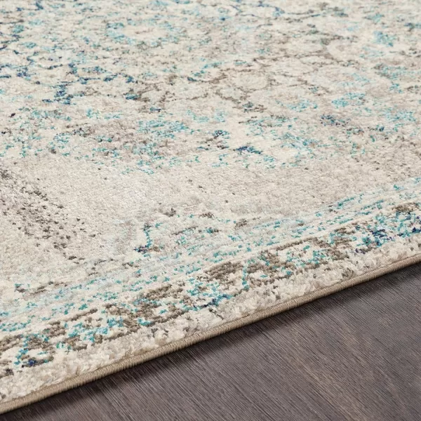 Artistic Weavers Kimber Area Rug 53 Round Gray and Teal27 x 73 Gray and Teal