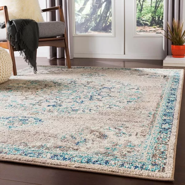 Artistic Weavers Kimber Area Rug 53 Round Gray and Teal53 Round Gray and Teal