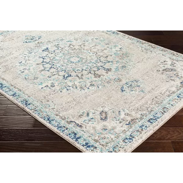 Artistic Weavers Kimber Area Rug 53 Round Gray and Teal53 Round Gray and Teal