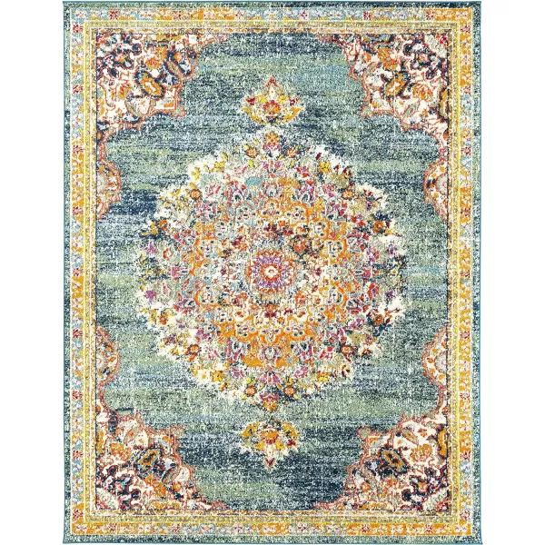 Artistic Weavers Kimber Area Rug 53 Round Gray and Teal710 x 103 Blue