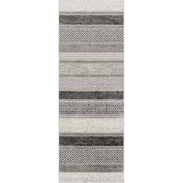 Artistic Weavers Lavadora Abstract Machine Washable Area Rug710 x 10Gray27 x 73