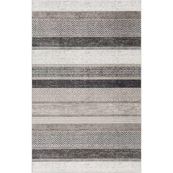 Artistic Weavers Lavadora Abstract Machine Washable Area Rug710 x 10Gray53 x 7