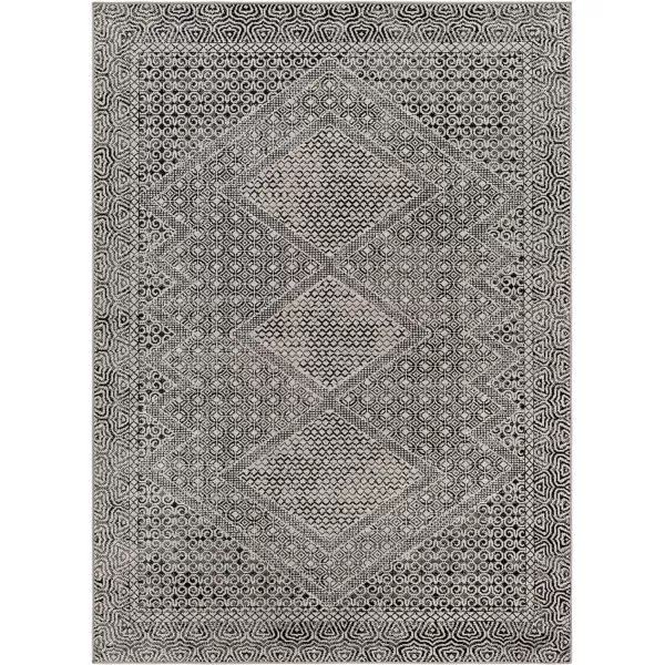 Artistic Weavers Lavadora Bohemian Medallion Washable Area Rug53 x 7Light GrayCharcoal 67 x 9