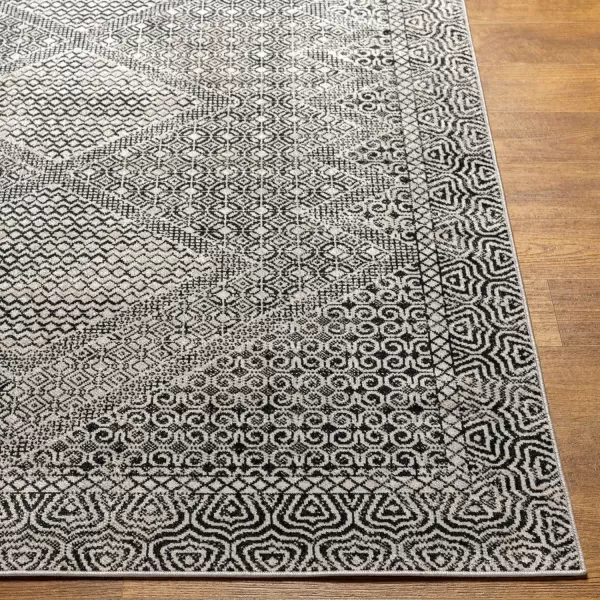 Artistic Weavers Lavadora Bohemian Medallion Washable Area Rug53 x 7Light GrayCharcoal 67 x 9