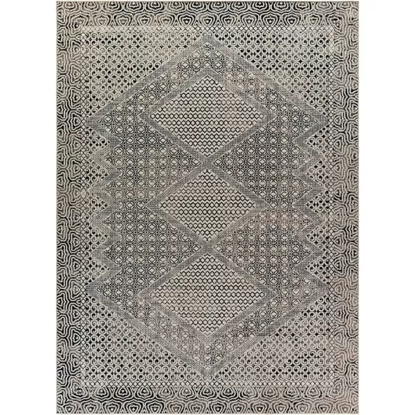 Artistic Weavers Lavadora Bohemian Medallion Washable Area Rug53 x 7Light GrayCharcoal 93 x 12