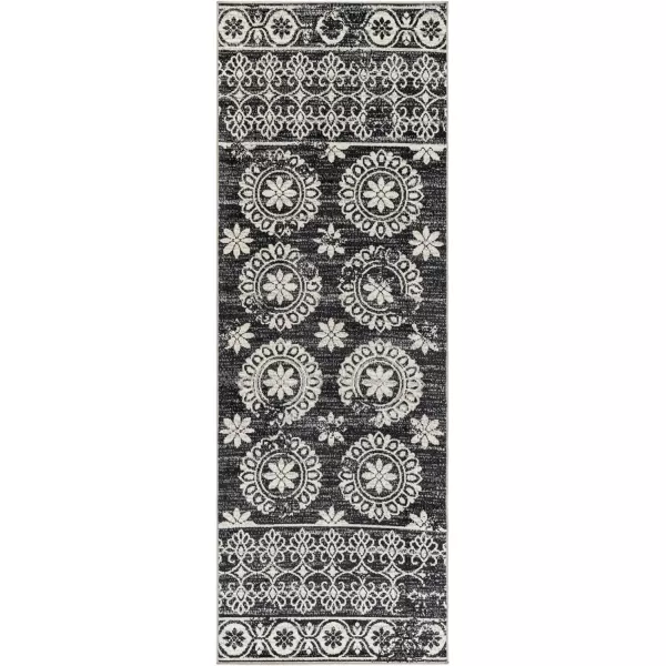 Artistic Weavers Lavadora Boho Machine Washable Area Rug53 x 7Black27 x 73