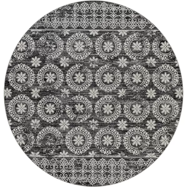 Artistic Weavers Lavadora Boho Machine Washable Area Rug53 x 7Black67 Round