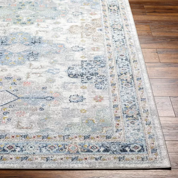 Artistic Weavers Lavadora Machine Washable Vintage Area Rug 53 x 7 Dark Blue27 x 73 Light Blue