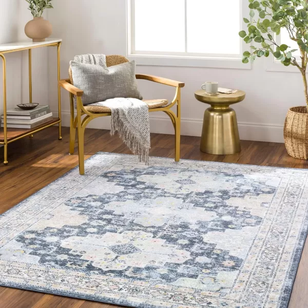 Artistic Weavers Lavadora Machine Washable Vintage Area Rug 53 x 7 Dark Blue53 x 7 Dark Blue