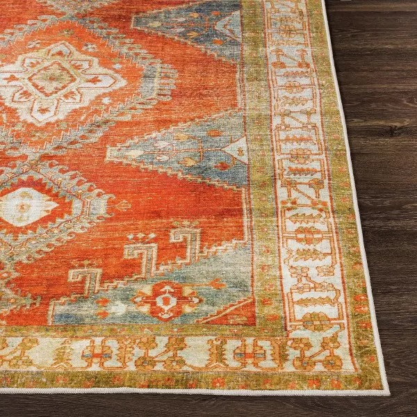 Artistic Weavers Leupp Washable Medallion Area Rug 5 x 76 RedOrange26 x 4 RedOrange