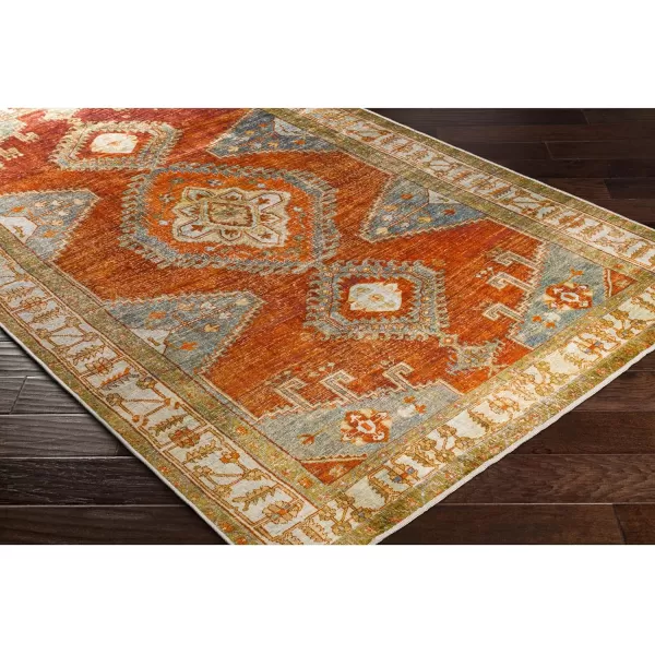 Artistic Weavers Leupp Washable Medallion Area Rug 5 x 76 RedOrange5 x 76 RedOrange