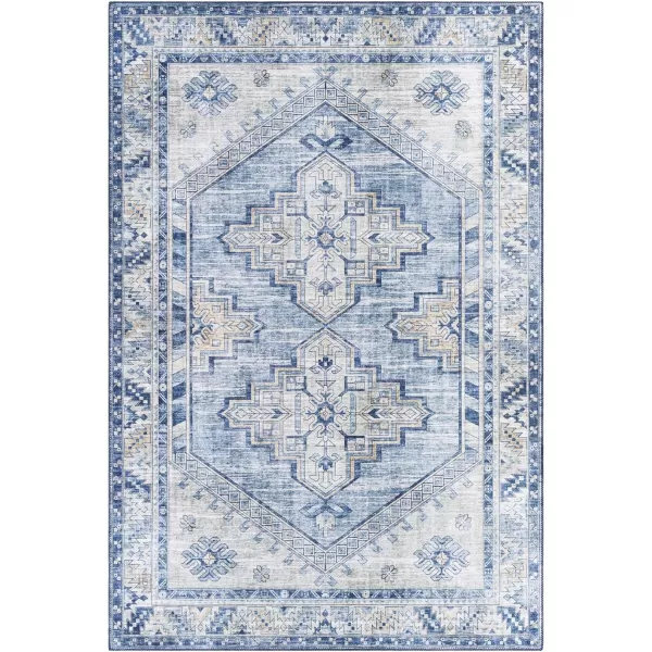 Artistic Weavers Lilibet Medallion Tribal Area Rug 5 x 76 BlushBlue23 x 39 Navy