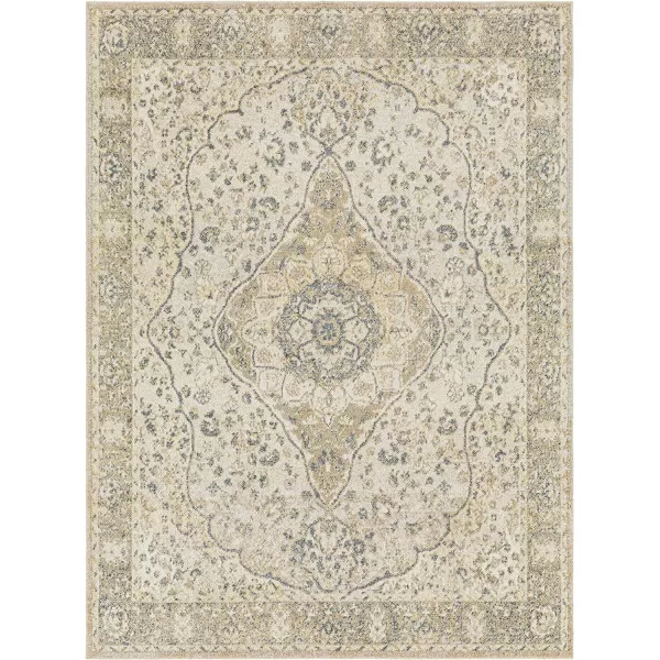 Artistic Weavers Lillian Washable Medallion Area Rug2 x 3Ivory67 x 9