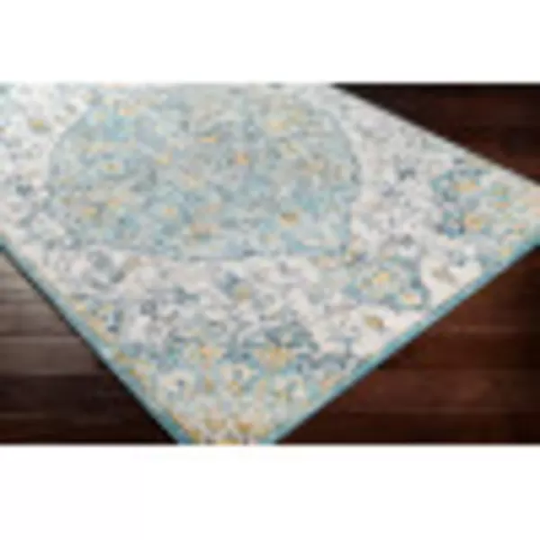 Artistic Weavers Lohena Vintage Medallion Area Rug53 x 71YellowLight Blue 5 ft 3 in x 7 ft 1 in